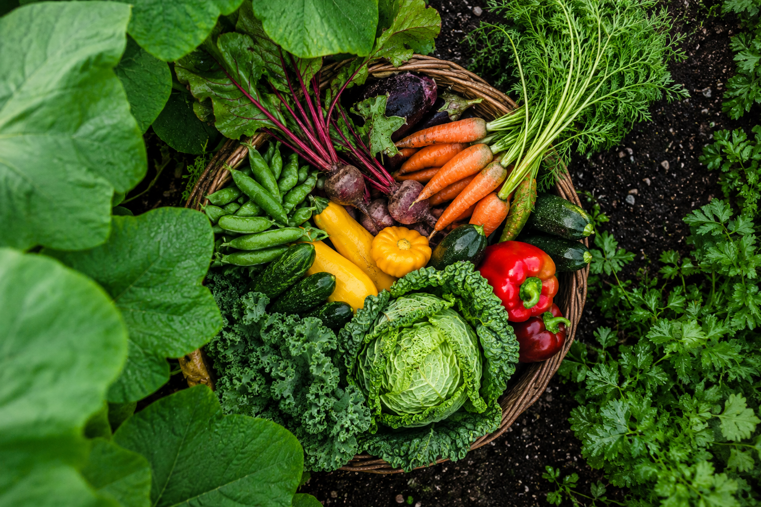 Farm produce ready for harvest